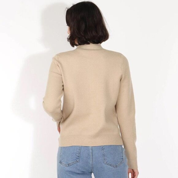 New MOSS Copenhagen IDRINA ELLEVEN ZIP CARDIGAN WHITE PEPPER MEL - Picture 5 of 6